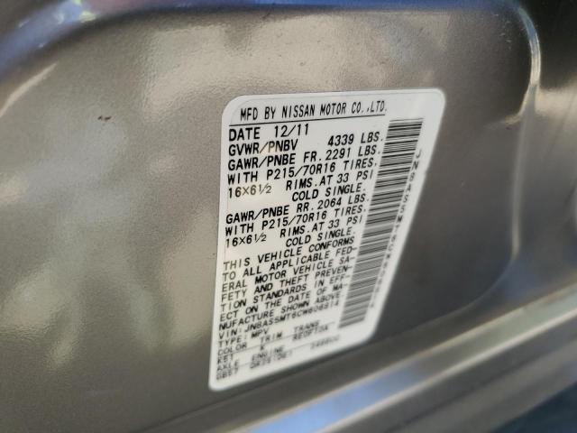 Photo 10 from auction – 2012 NISSAN ROGUE S with VIN JN8AS5MT6CW606814