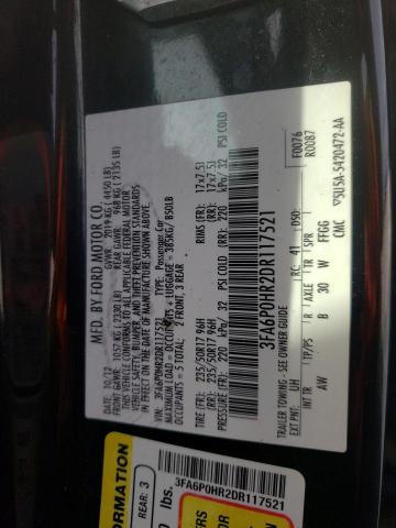 Photo 10 from auction – 2013 FORD FUSION SE with VIN 3FA6P0HR2DR117521