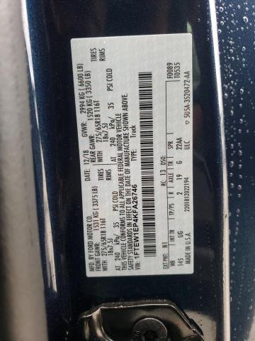Photo 10 from auction – 2019 FORD F150 SUPER with VIN 1FTEW1EP4KFA26746