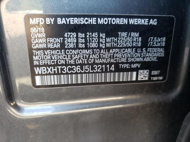 Photo 10 from auction – 2018 BMW X1 XDRIVE2 with VIN WBXHT3C36J5L32114