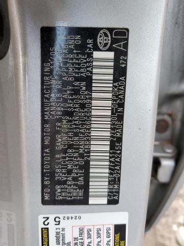 Photo 10 from auction – 2006 TOYOTA COROLLA CE with VIN 2T1BR32E66C600917