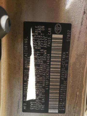 Photo 10 from auction – 2011 TOYOTA CAMRY BASE with VIN 4T1BF3EK7BU748464
