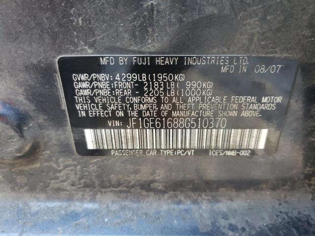 Photo 10 from auction – 2008 SUBARU IMPREZA 2. with VIN JF1GE61688G510370