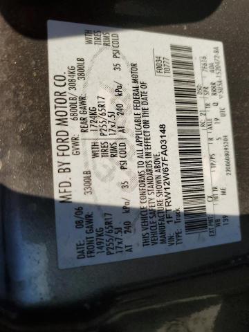Photo 10 from auction – 2007 FORD F150 SUPER with VIN 1FTRW12W67FA03148