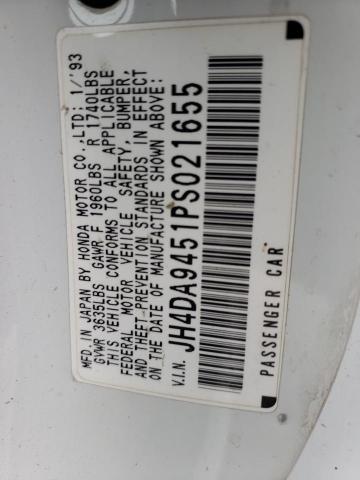 Photo 10 from auction – 1993 ACURA INTEGRA LS with VIN JH4DA9451PS021655