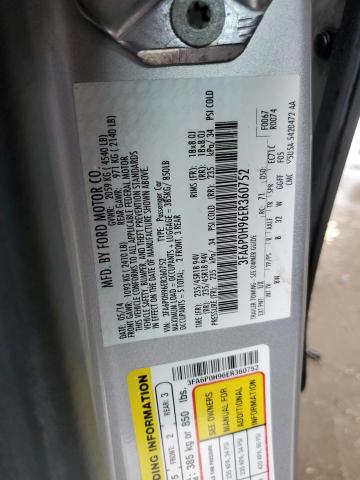 Photo 10 from auction – 2014 FORD FUSION SE with VIN 3FA6P0H96ER360752