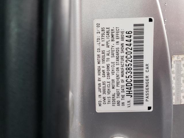 Photo 10 from auction – 2002 ACURA RSX with VIN JH4DC53852C024446
