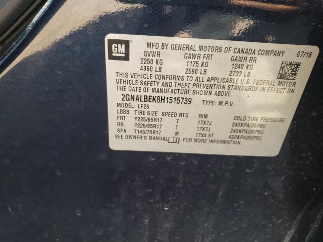 Photo 10 from auction – 2017 CHEVROLET EQUINOX LS with VIN 2GNALBEK8H1515739