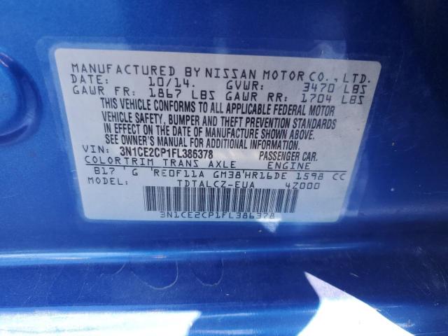 Photo 10 from auction – 2015 NISSAN VERSA NOTE with VIN 3N1CE2CP1FL386378