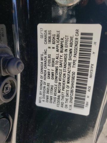 Photo 10 from auction – 2017 HONDA CIVIC EXL with VIN 2HGFC3B75HH358250