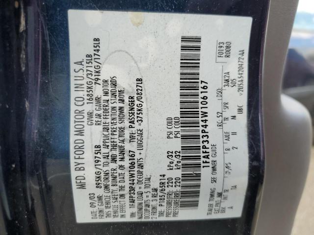 Zdjęcie 10 z aukcji – 2004 FORD FOCUS LX z VIN 1FAFP33P44W106167
