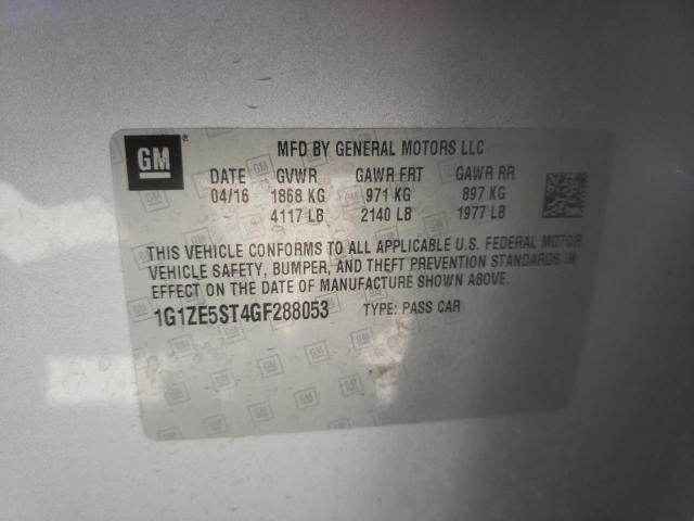 Photo 10 from auction – 2016 CHEVROLET MALIBU LT with VIN 1G1ZE5ST4GF288053