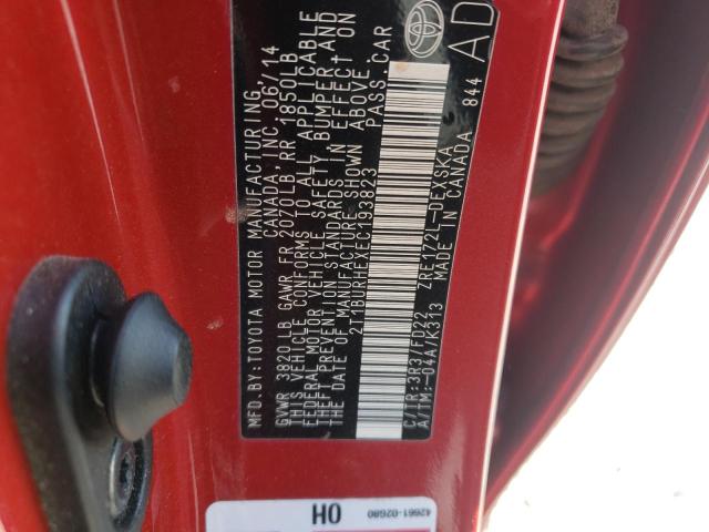 Photo 10 from auction – 2014 TOYOTA COROLLA L with VIN 2T1BURHEXEC193823