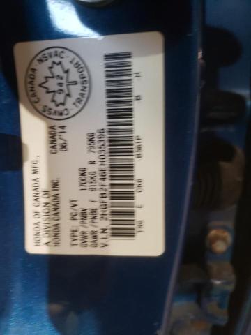 Photo 10 from auction – 2014 HONDA CIVIC LX with VIN 2HGFB2F46EH035396