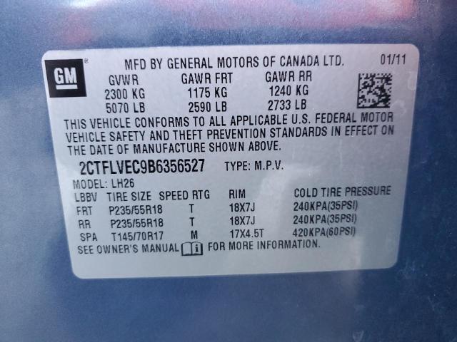 Photo 10 from auction – 2011 GMC TERRAIN with VIN 2CTFLVEC9B6356527