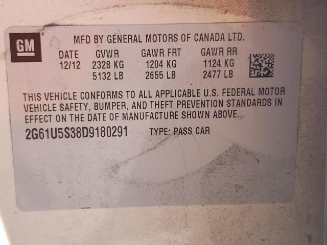 Photo 10 from auction – 2013 CADILLAC XTS PLATIN with VIN 2G61U5S38D9180291