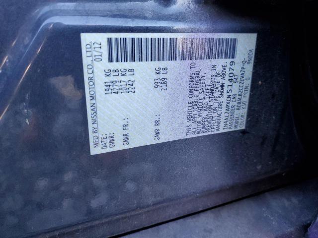 Photo 10 from auction – 2012 NISSAN ALTIMA BAS with VIN 1N4AL2APXCN514079