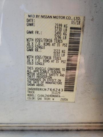 Photo 10 from auction – 2018 NISSAN FRONTIER S with VIN 1N6DD0ERXJN764243