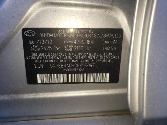 Photo 10 from auction – 2012 HYUNDAI SONATA GLS with VIN 5NPEB4AC9CH496097