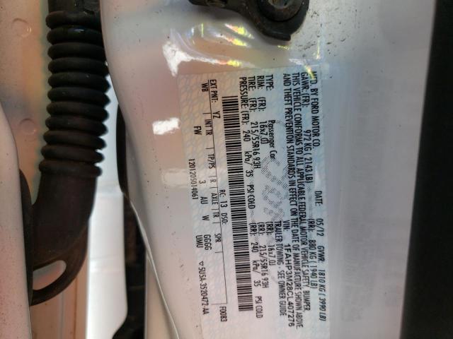 Photo 10 from auction – 2012 FORD FOCUS SEL with VIN 1FAHP3M28CL407276