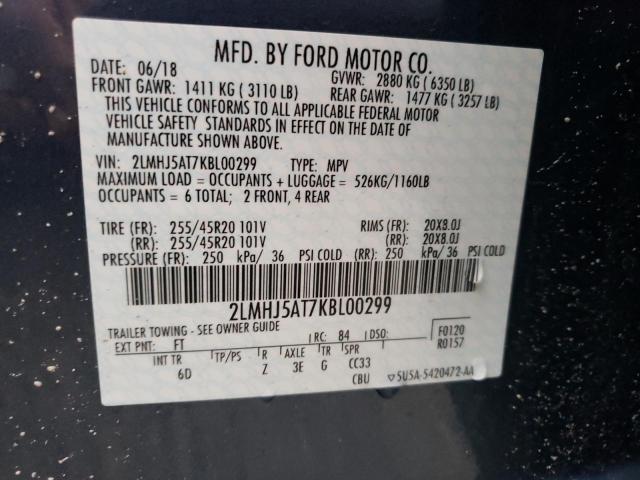 Photo 10 from auction – 2019 LINCOLN MKT with VIN 2LMHJ5AT7KBL00299
