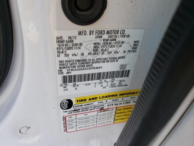 Photo 10 from auction – 2012 FORD EXPEDITION with VIN 1FMJU2A5XCEF63641