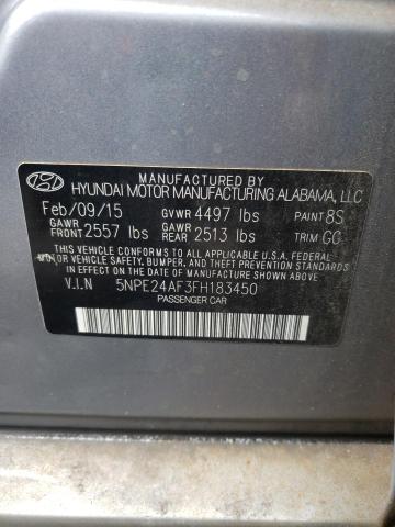 Photo 10 from auction – 2015 HYUNDAI SONATA SE with VIN 5NPE24AF3FH183450