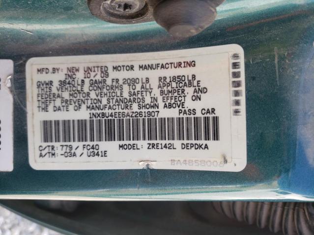 Photo 10 from auction – 2010 TOYOTA COROLLA BA with VIN 1NXBU4EE6AZ261907