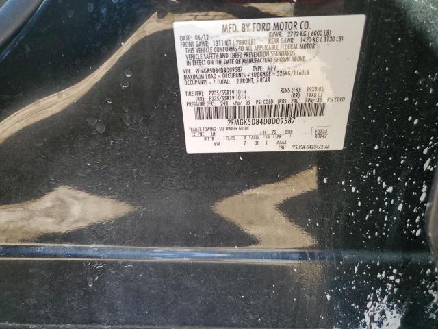 Photo 10 from auction – 2013 FORD FLEX LIMIT with VIN 2FMGK5D84DBD09587
