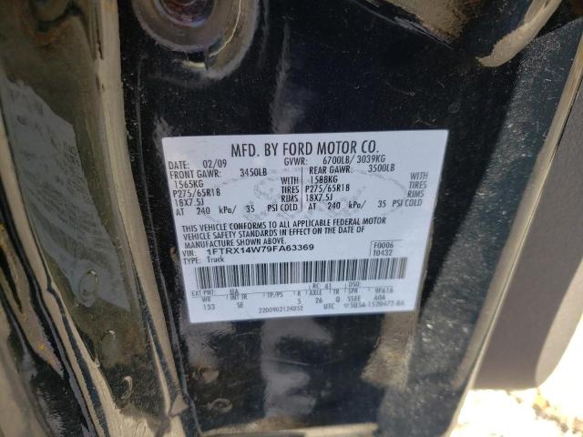Photo 10 from auction – 2009 FORD F150 SUPER with VIN 1FTRX14W79FA63369