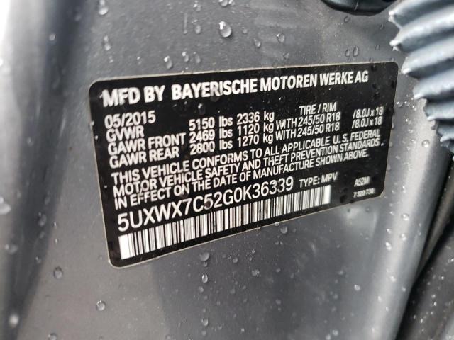 Photo 10 from auction – 2016 BMW X3 XDRIVE3 with VIN 5UXWX7C52G0K36339