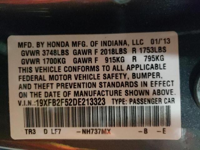 Photo 10 from auction – 2013 HONDA CIVIC LX with VIN 19XFB2F52DE213323
