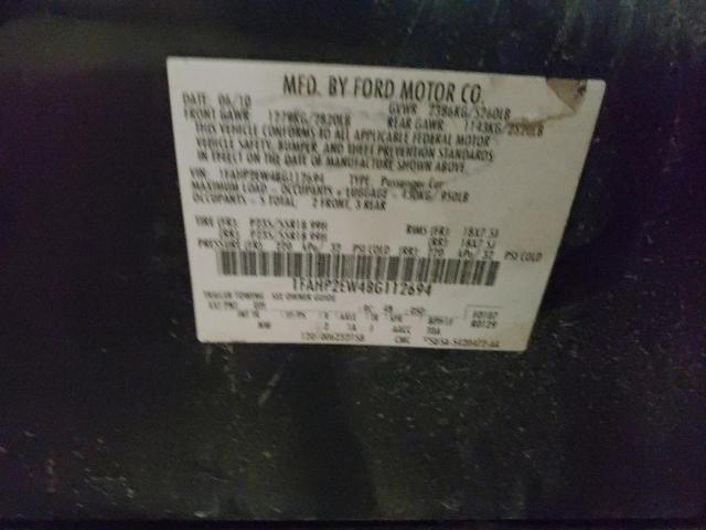 Photo 10 from auction – 2011 FORD TAURUS SEL with VIN 1FAHP2EW4BG112694