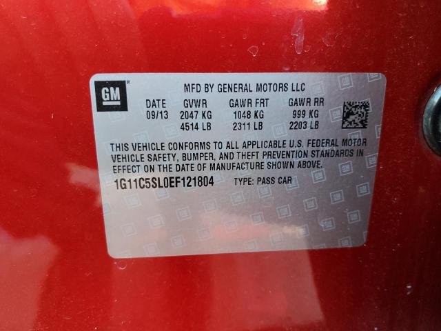 Photo 10 from auction – 2014 CHEVROLET MALIBU 1LT with VIN 1G11C5SL0EF121804