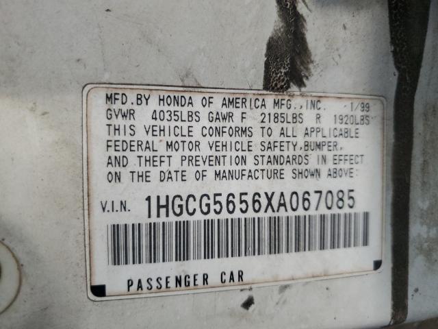 Photo 10 from auction – 1999 HONDA ACCORD EX with VIN 1HGCG5656XA067085