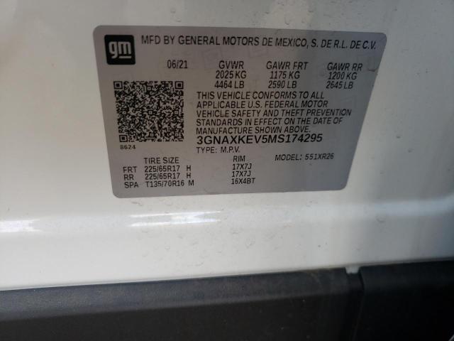 Photo 10 from auction – 2021 CHEVROLET EQUINOX LT with VIN 3GNAXKEV5MS174295