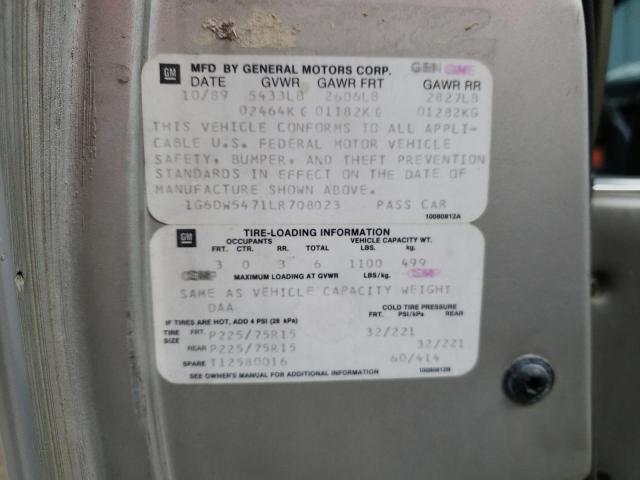 Photo 10 from auction – 1990 CADILLAC BROUGHAM with VIN 1G6DW5471LR708023