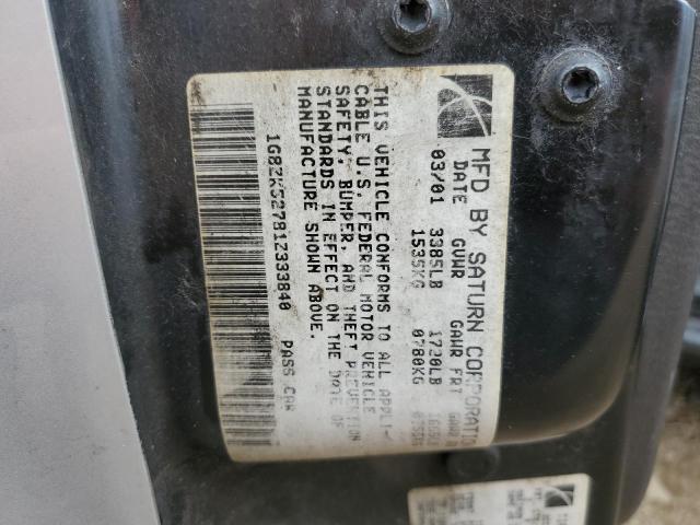Photo 10 from auction – 2001 SATURN SL2 with VIN 1G8ZK52781Z333840