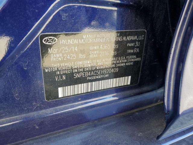 Photo 10 from auction – 2014 HYUNDAI SONATA GLS with VIN 5NPEB4AC5EH920409