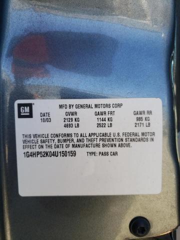 Photo 10 from auction – 2004 BUICK LESABRE CU with VIN 1G4HP52K04U150159