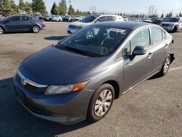 Photo 2 from auction – 2012 HONDA CIVIC LX with VIN 19XFB2F59CE372225