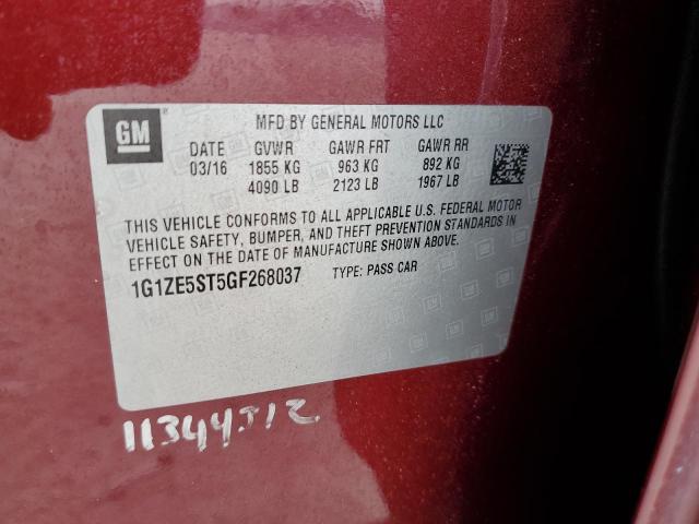 Photo 10 from auction – 2016 CHEVROLET MALIBU LT with VIN 1G1ZE5ST5GF268037