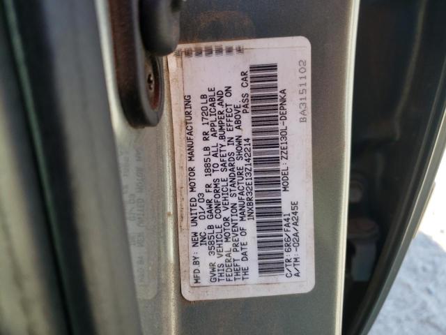 Photo 10 from auction – 2003 TOYOTA COROLLA CE with VIN 1NXBR32E13Z142214