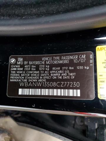Photo 10 from auction – 2008 BMW 535 I with VIN WBANW13508CZ77230