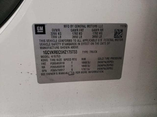 Photo 10 from auction – 2017 CHEVROLET SILVERADO with VIN 1GCVKREC5HZ179733