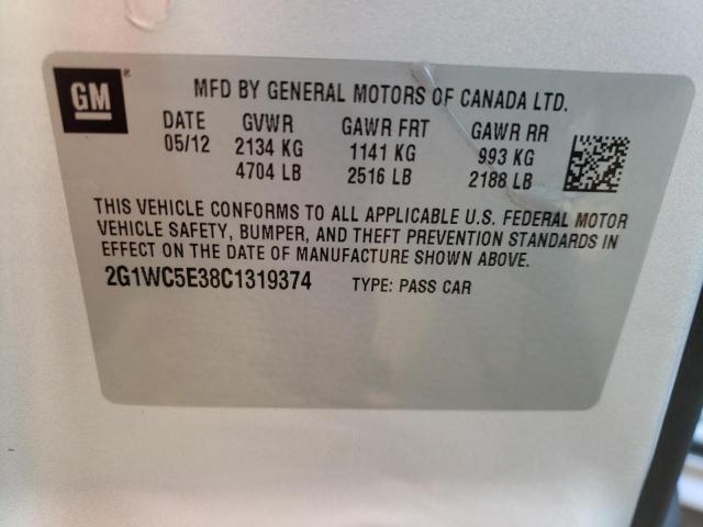 Photo 10 from auction – 2012 CHEVROLET IMPALA LTZ with VIN 2G1WC5E38C1319374
