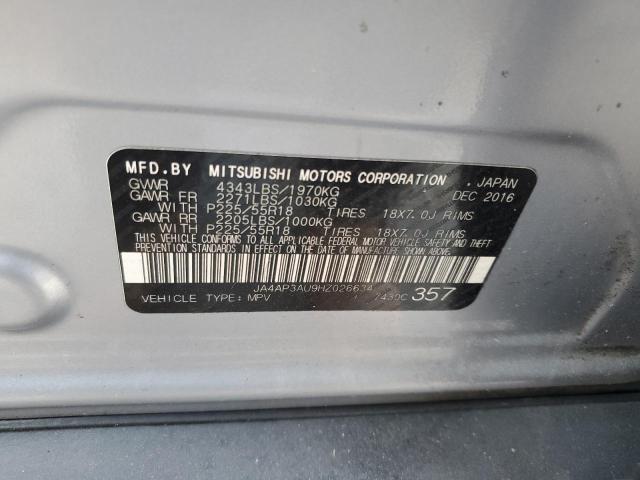 Photo 10 from auction – 2017 MITSUBISHI OUTLANDER with VIN JA4AP3AU9HZ026634