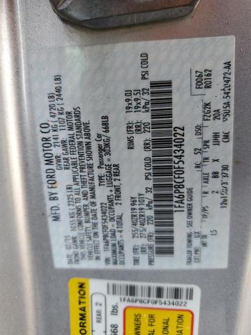 Photo 10 from auction – 2015 FORD MUSTANG GT with VIN 1FA6P8CF0F5434022