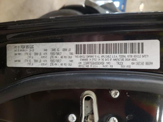 Photo 10 from auction – 2017 RAM 1500 SLT with VIN 1C6RR7GG6HS583450