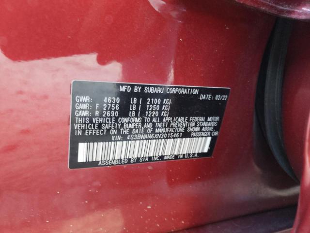 Photo 10 from auction – 2022 SUBARU LEGACY LIM with VIN 4S3BWAN6XN3015461